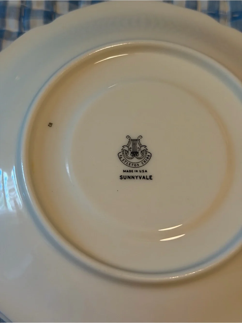 Set of 11 Vintage Castleton China Sunnyvale Floral Saucers Gold Trim 6in Round
